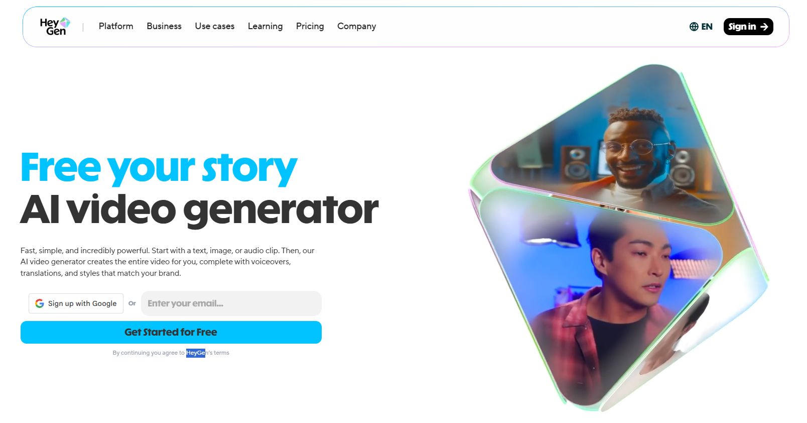 HeyGen homepage