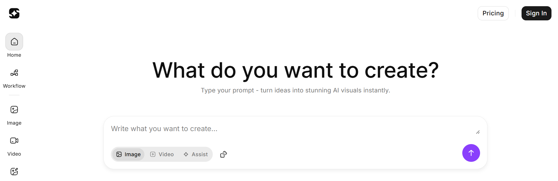 ImagineArt homepage
