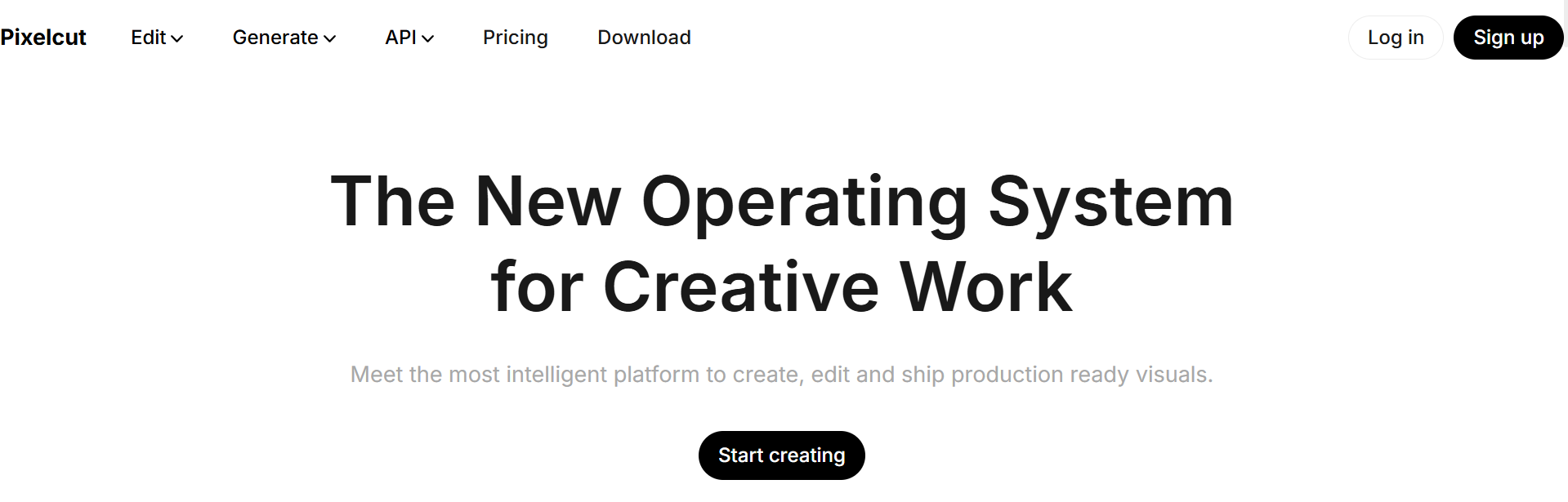 Pixelcut homepage